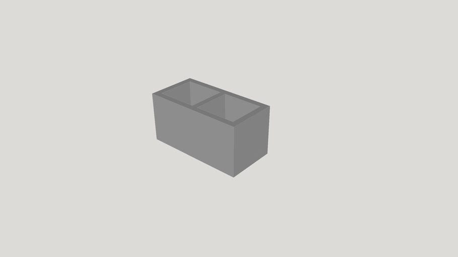 Concrete Block, 20cm 40cm 20cm | 3D Warehouse