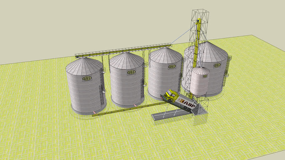Grain SiloElevator 3D Warehouse