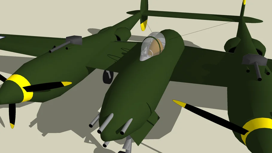 Lockheed P 38 Lightning - - 3D Warehouse