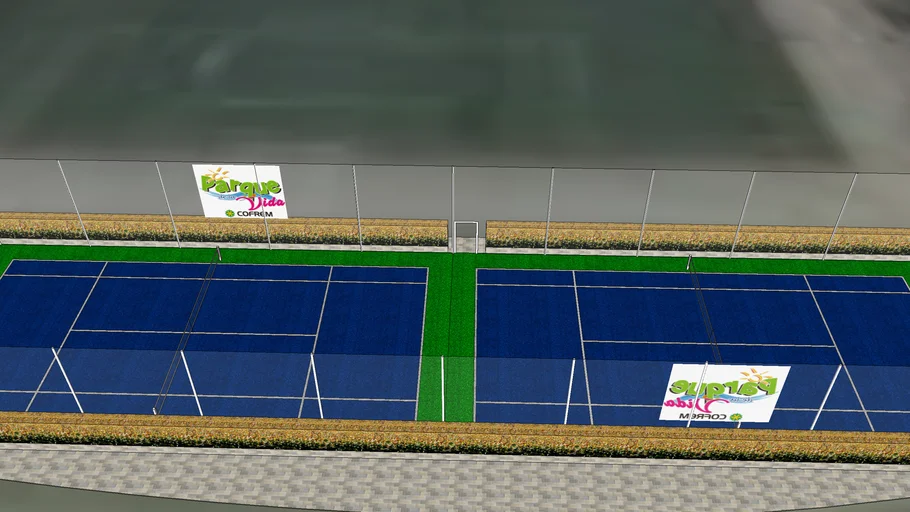 Cancha de tenis Parque de la Vida 3D Warehouse