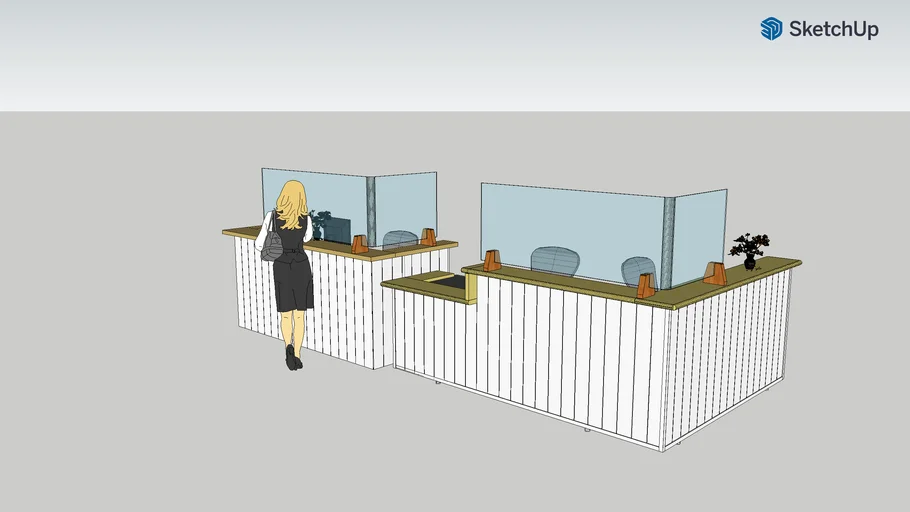 Reception desks Doctor's office 3D Warehouse