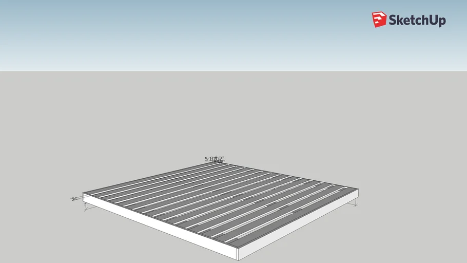 Latex bed foundation / bed frame 3D Warehouse