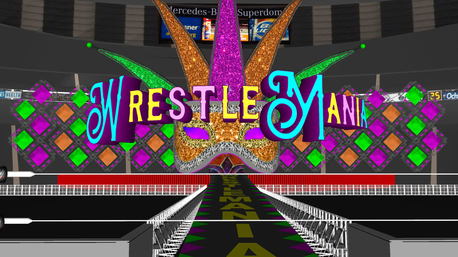 Mercedes Benz Superdome Wrestlemania 34 Scheme 1 | 3D Warehouse