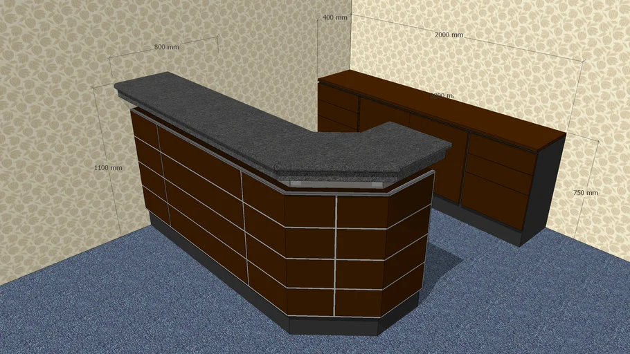 Reception Table 3D Warehouse