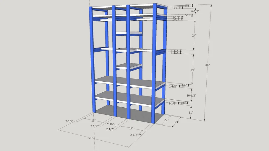 Closet Organiser For Bedroom Closet | 3D Warehouse