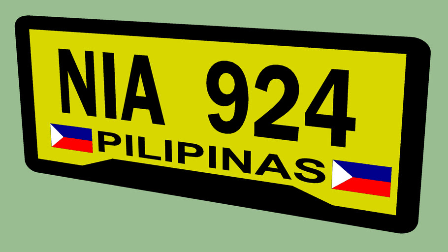 Philippine Plate Number(Public Vehicle) 3D Warehouse