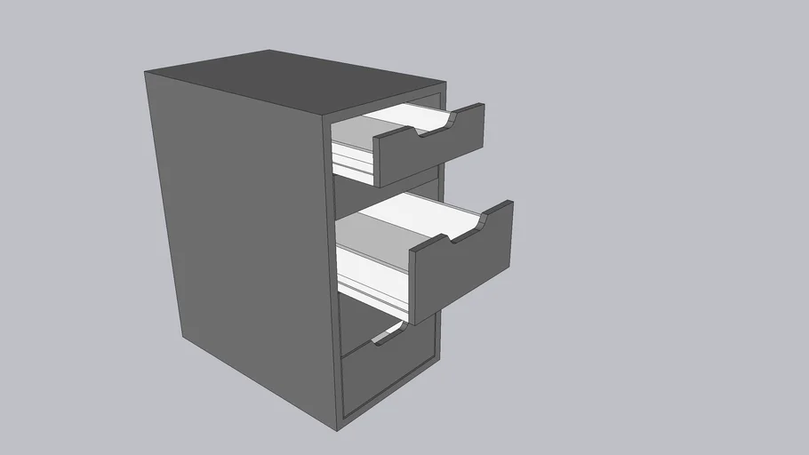 IKEA ALEX with drawers 3D Warehouse