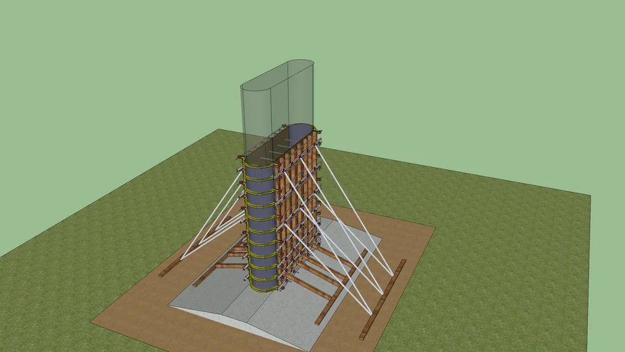 bekisting kolom pier oval | 3D Warehouse