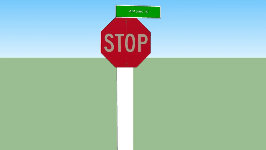 Stop Sign@ Antonio rd | 3D Warehouse