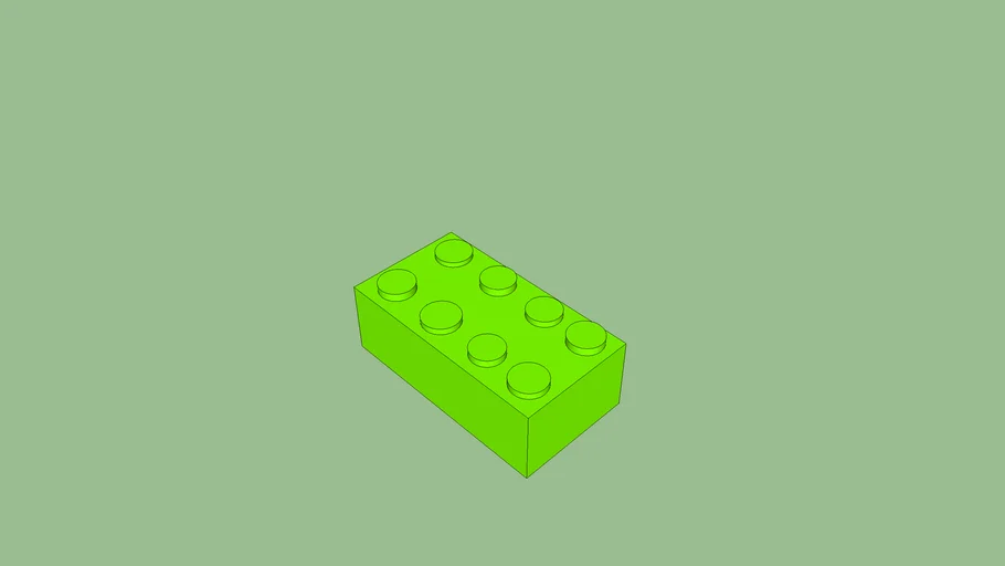 Green lego brick | 3D Warehouse