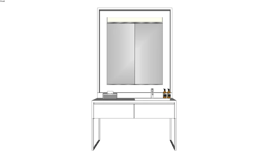 Bathroom Vanity_with Mirror & Storage | 3D Warehouse