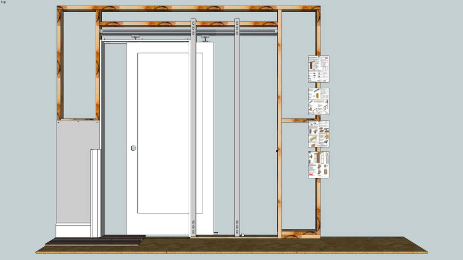 Pocket door kit KNC crowder C411 3D Warehouse