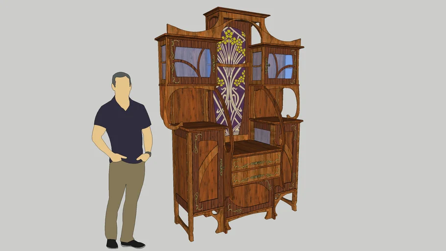 art nouveau wardrobe