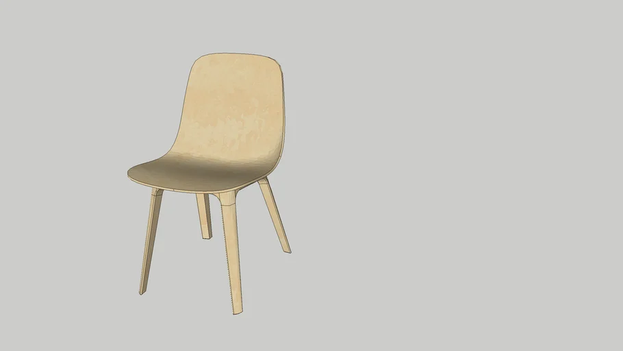 ODGER Chair, white/beige - IKEA