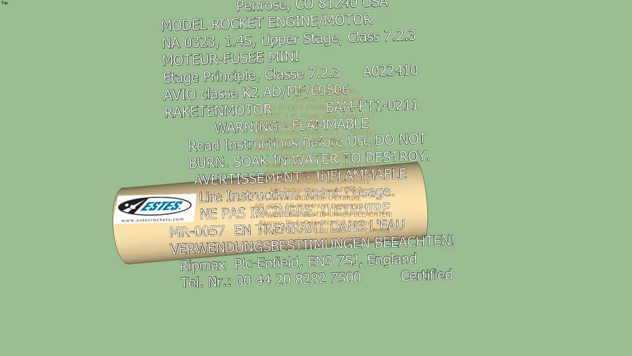 Estes C65 Engine 3D Warehouse