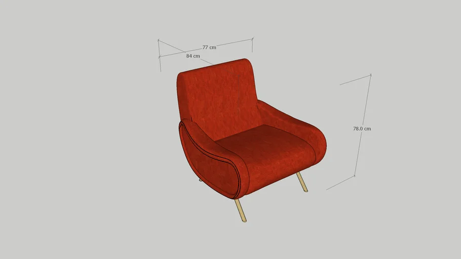 3D model MEUBLE COSY Poltrona Design Moderna Soggiorno Sedia