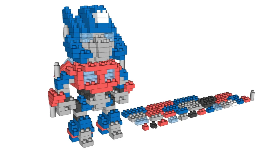 markeerstift Socialistisch Informeer LOZ Mini Lego No.9402 Transformers - Optimus Prime | 3D Warehouse