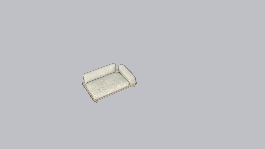 Crate & Barrel_Linden Oatmeal Medium Dog Day Bed 3D Warehouse