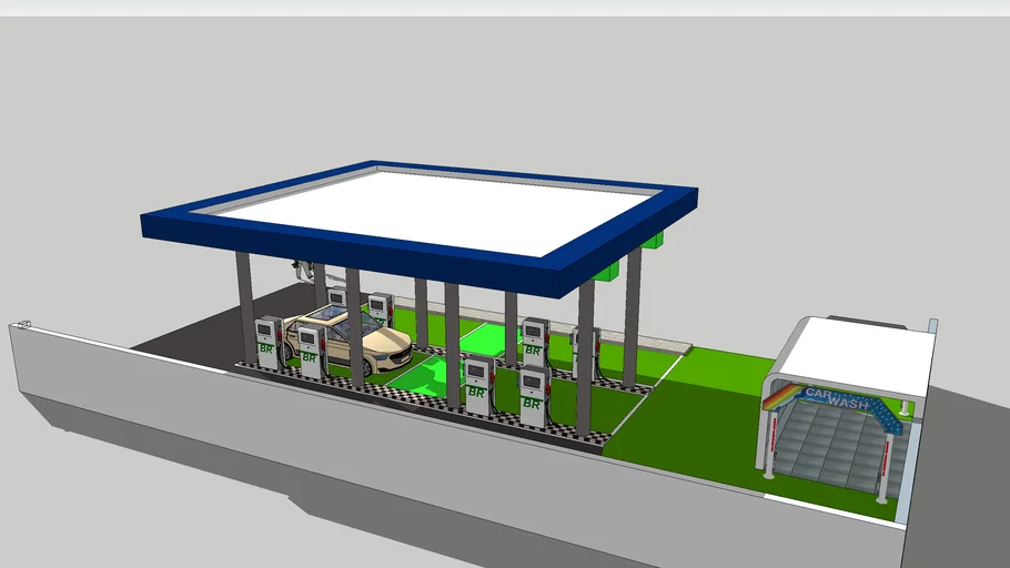 2018_Fuel Station(Gas station) | 3D Warehouse