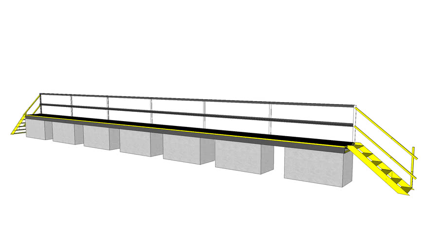 Trailer Loading Platform-with Concrete blocks