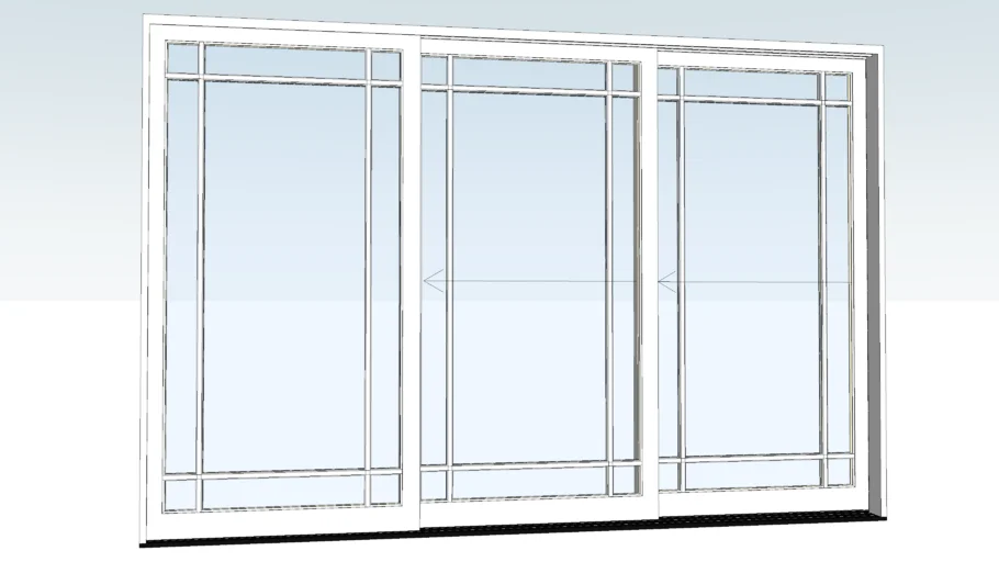 Three Panel Aluminum Clad Wood Stacking Doors