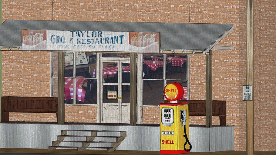 TAYLOR GROCERY & RESTAURANT, TAYLOR, MISSISSIPPI 1889 3D Warehouse