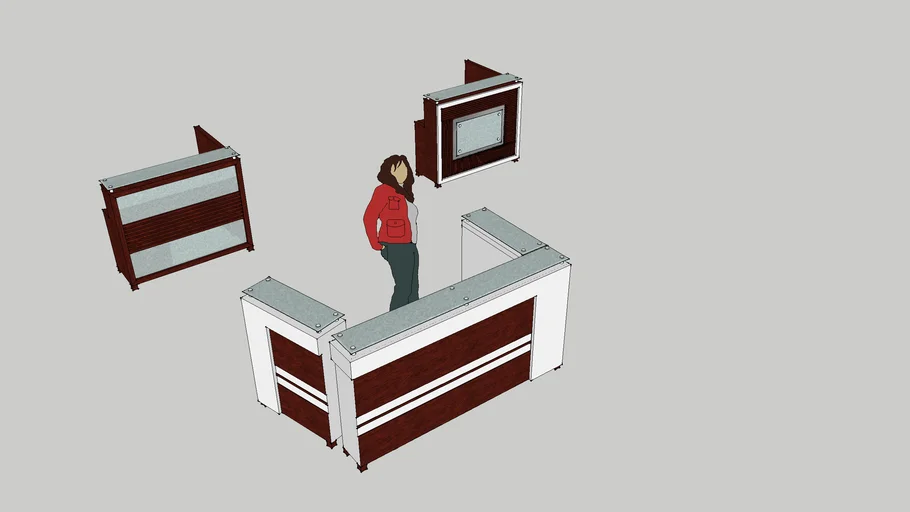 Receptionist Desk | 3D Warehouse