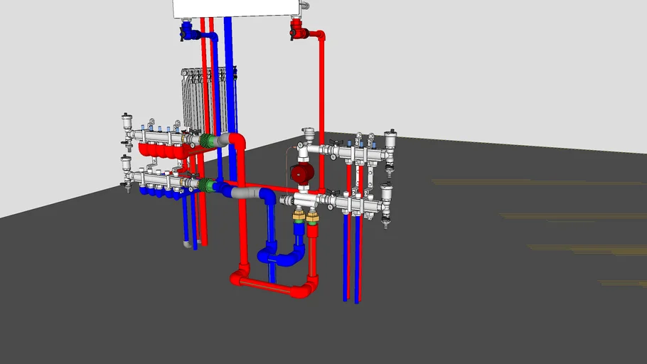 Теплый пол в скетчап