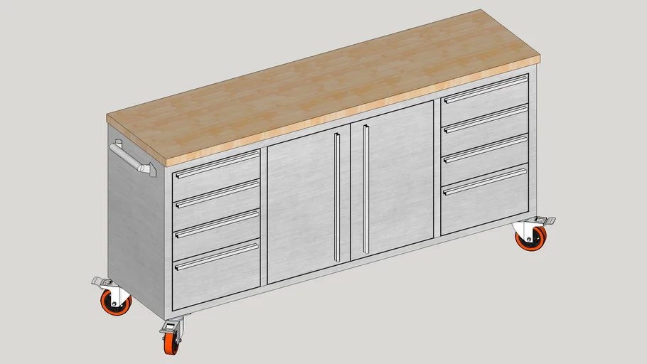 Tool Chest; Trinity 72 inch 3D Warehouse