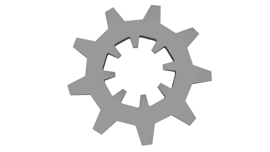 No12 Detailed Internal External Star Washer 3D Warehouse