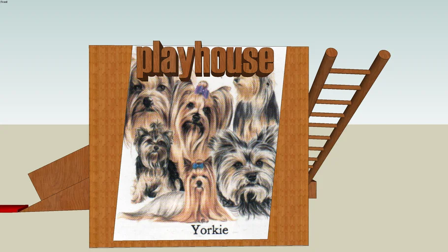 CUTE! dog house ONLY FOR YORKIES (YORKSHIRE TERRIER) 3D Warehouse