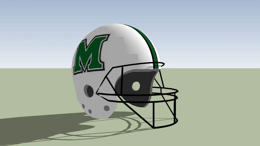 Marshall Thundering Herd Football Helmet | 3D Warehouse