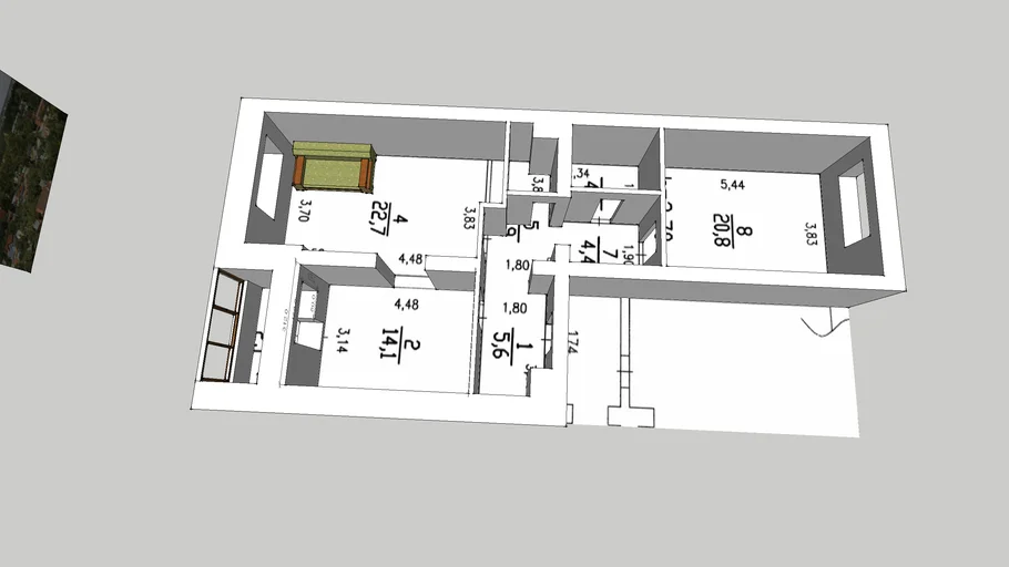 Квартира Дедовск | 3D Warehouse