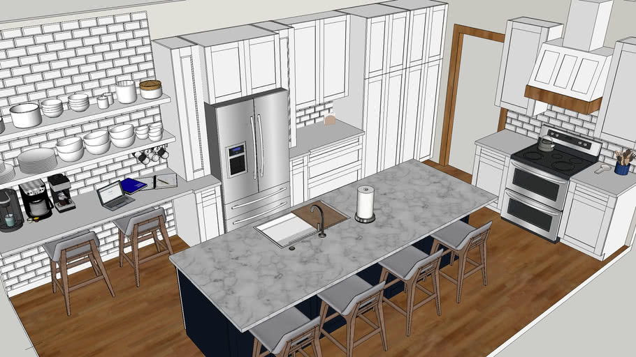 Nichols Kitchen C&K Woodcrafters, Inc. 3D Warehouse