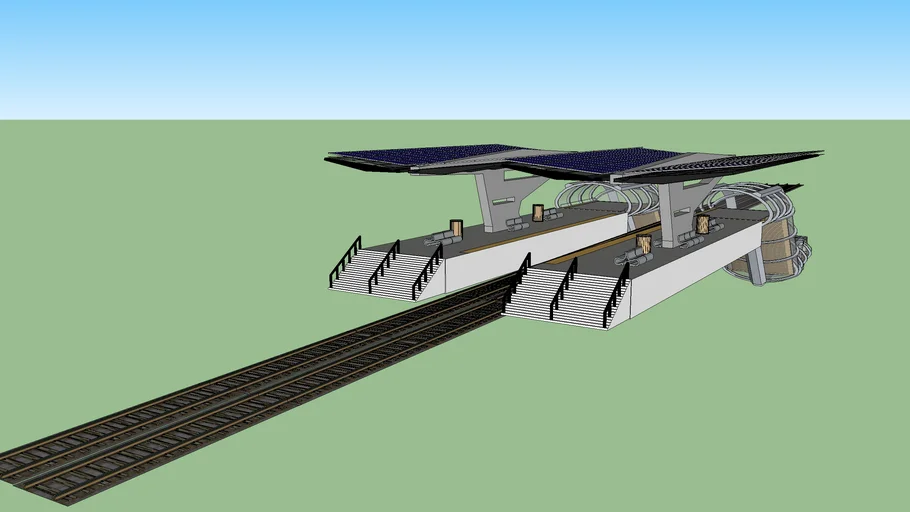 Modern train station - - 3D Warehouse