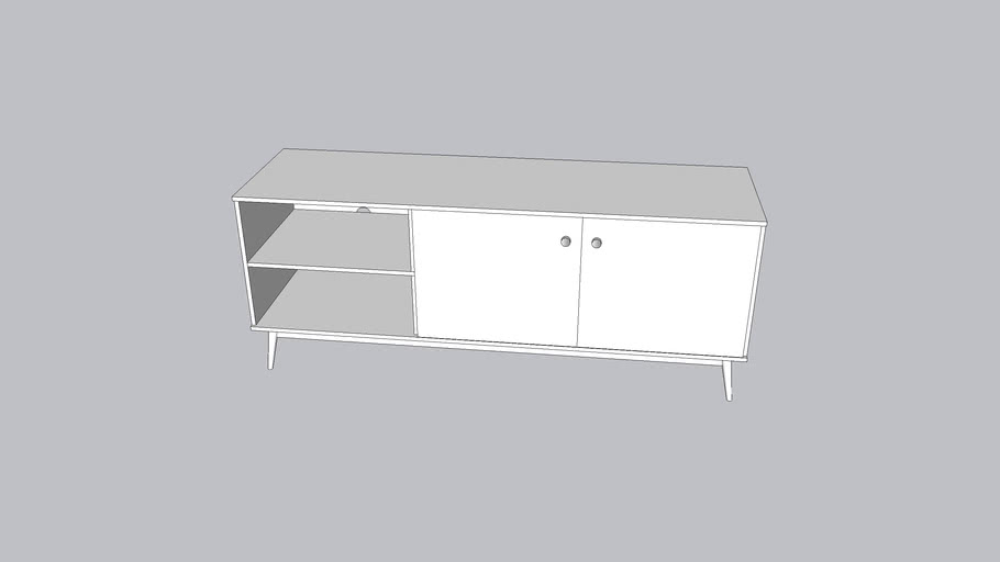 Amherst Mid Century Modern TV Stand Brown by Project 62 3D Warehouse