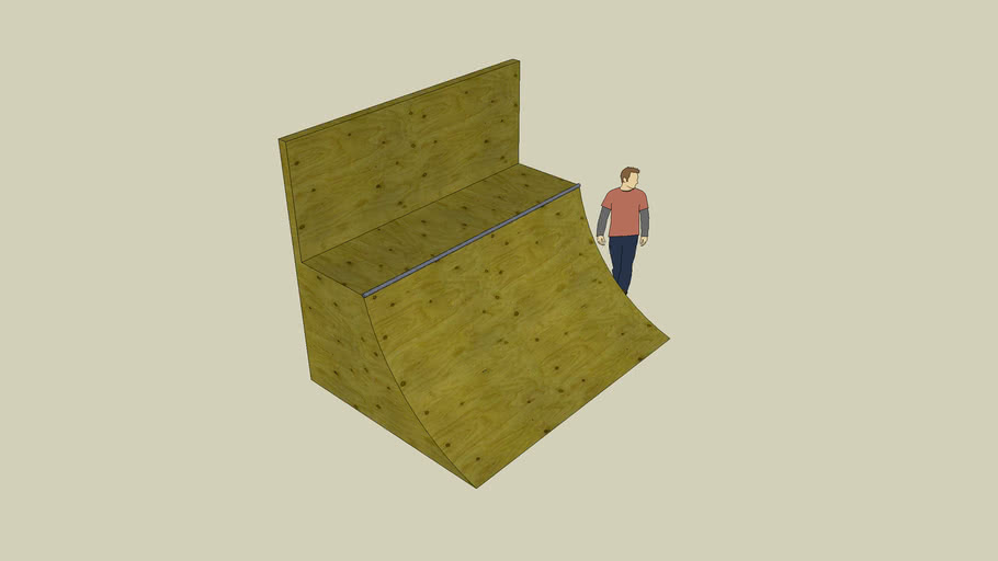 plywood quarter pipe 3D Warehouse