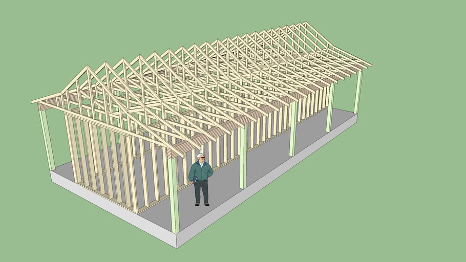 Bus Station with Polynesian Truss Roof | 3D Warehouse