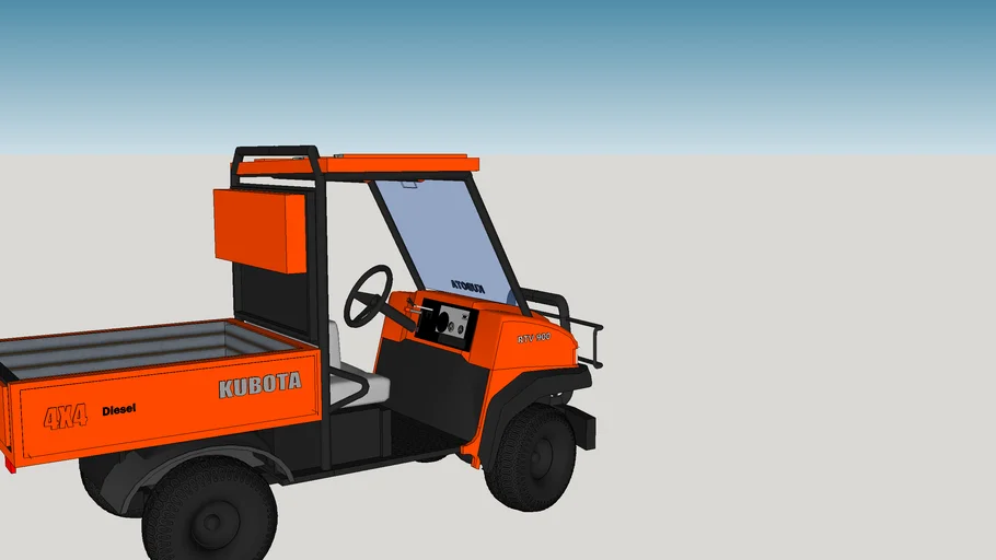 orange Kubota RTV 900 3D Warehouse