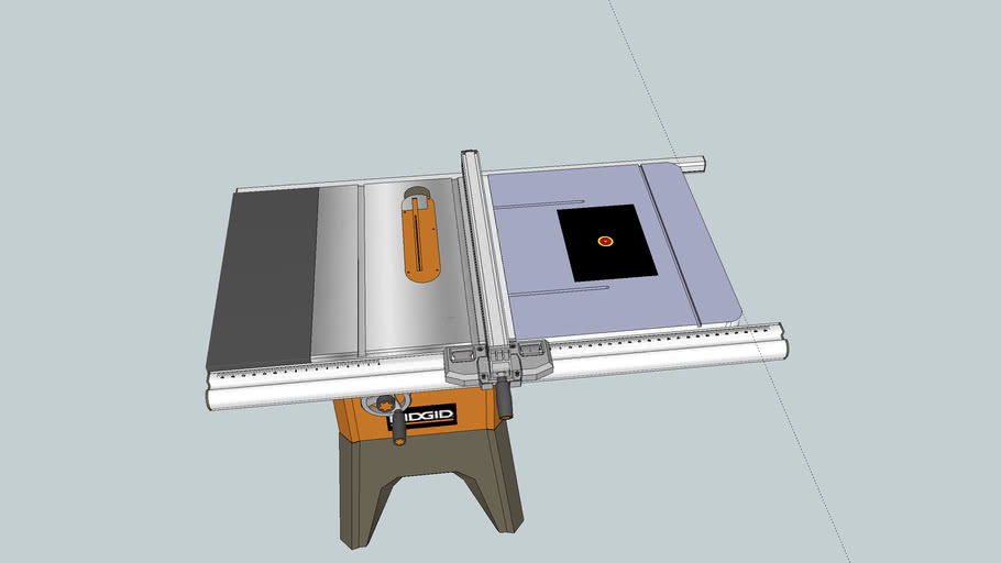 Ridgid R4512 Table Saw with MLCS Router Table Extension 3D Warehouse
