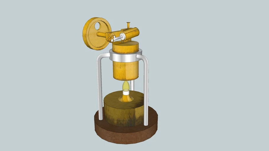candle power steam engine 3D Warehouse