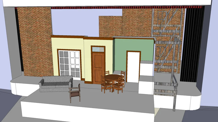 Set design for 'Rasin in the sun' | 3D Warehouse