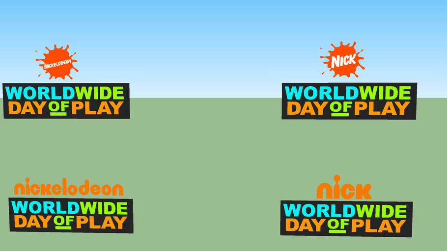 4 Logos of Nickelodeon's Worldwide Day of Play 3D Warehouse