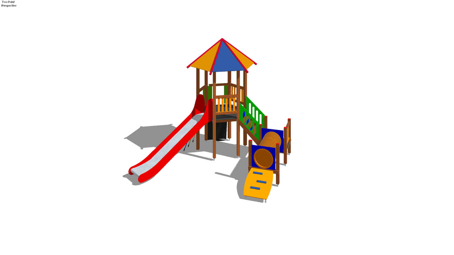 Playground long slide 3D Warehouse