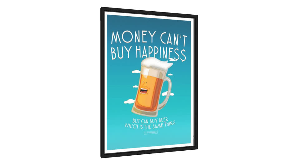 Quadro Beer is Happiness - Galeria9, por Not Ordinary