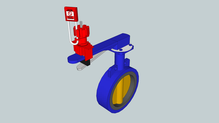Butterfly Valve Lockout | 3D Warehouse