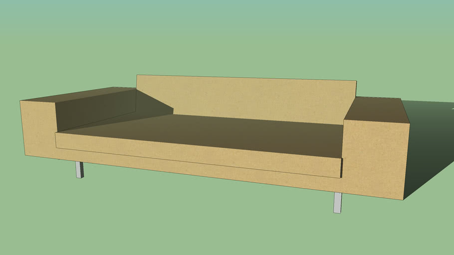 Sofa Quadrado Moderno /Modern Square Sofa 3D Warehouse