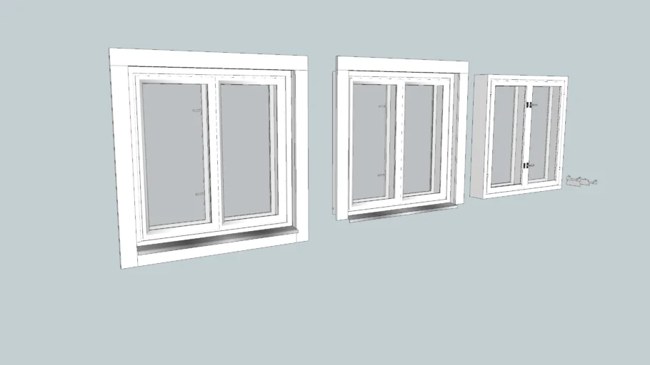 Window 1124,5x1124,5x175mm (Frame included) with profile