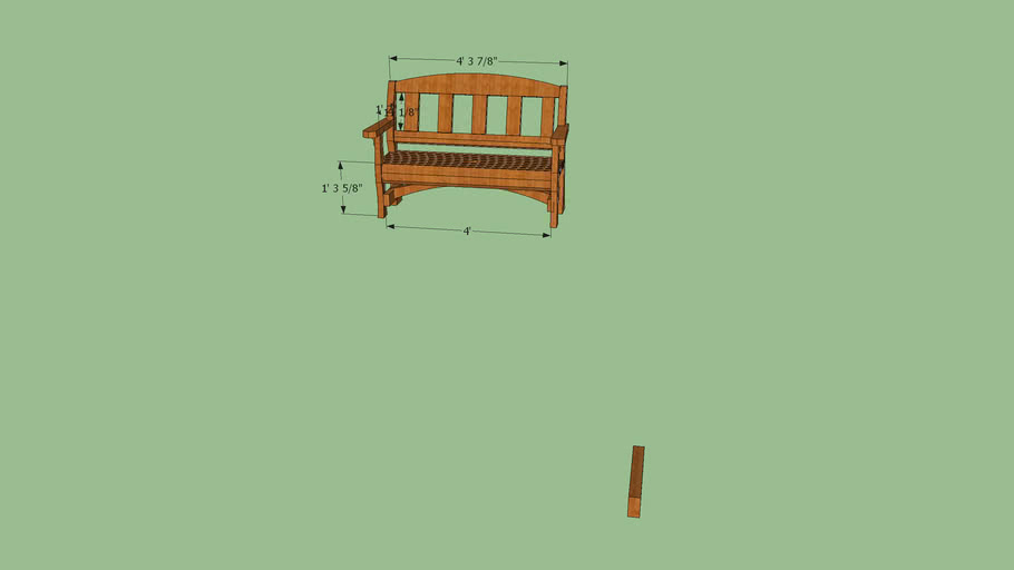 Detailed garden bench plan