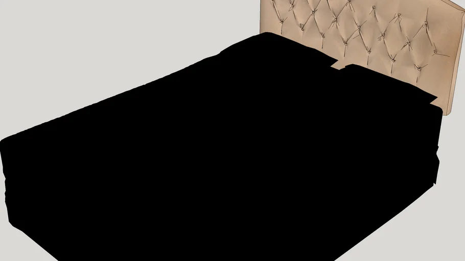 Kara Curved Upholstered Panel Headboard 3D Warehouse